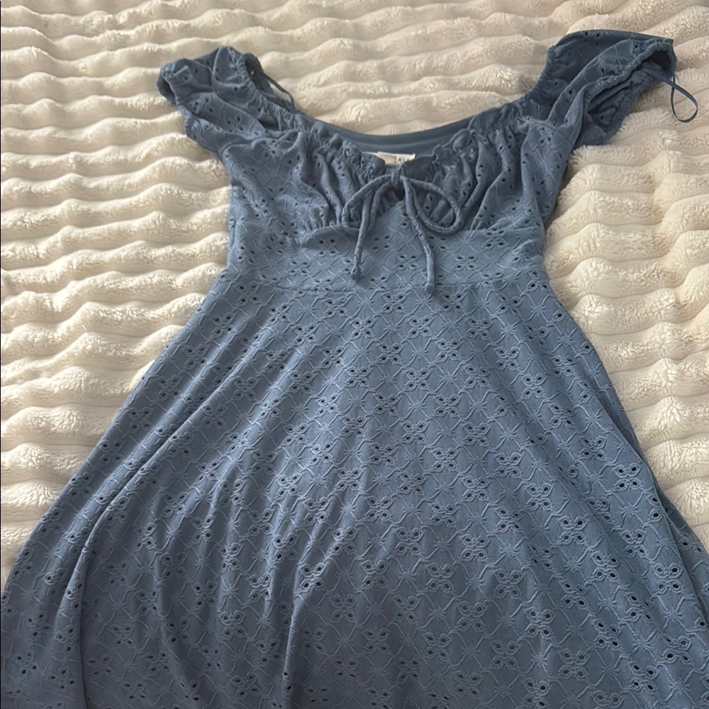 Aeropostale Blue Eyelet Top
